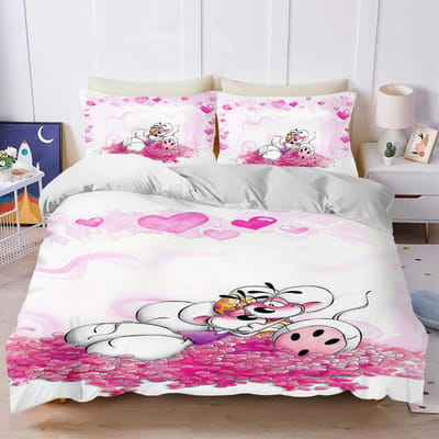 Cartoon Schattig D-Diddl Dekbedovertrek Set Zacht Wasbaar Bed 3 Delig Zomer Comfortabel Studentenkamer Huis Baby Beddengoed Besteller US Twin(172x228cm)