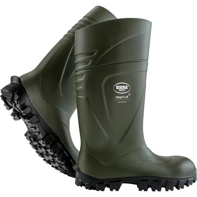 Bekina Steplite X Solidgrip Veiligheidslaarzen S5 – Werklaarzen met Stalen Neus en Stalen Zool – Extra Grip – Waterdicht – Groen/Zwart – Maat 42