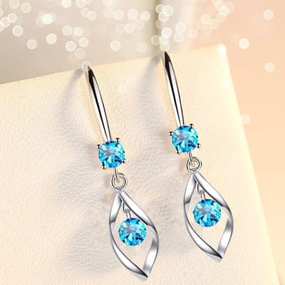 Imitatie S925 Zilveren Oorbellen Vrouwelijke Zirkoon Roterende Liefdes Temperament Oorbellen Twist Fashion Oorbellen
