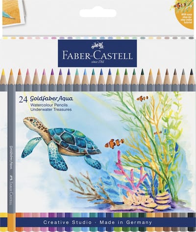 Aquarelpotlood Faber Castell Goldfaber Underwater Treasures kartonetui 24 stuks- FC-114617