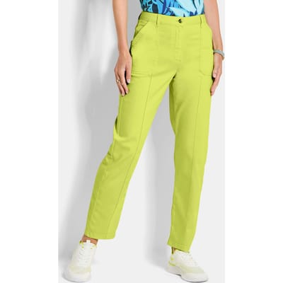 Broek SARA met cargozakken - lichtgroen - Gr. 50 van Goldner Fashion