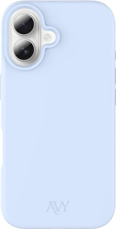 AVY Hoesje geschikt voor Apple iPhone 16 | Compatibel met MagSafe | Back Cover | Liquid Silicone | Comfortabel in de Hand | Blauw