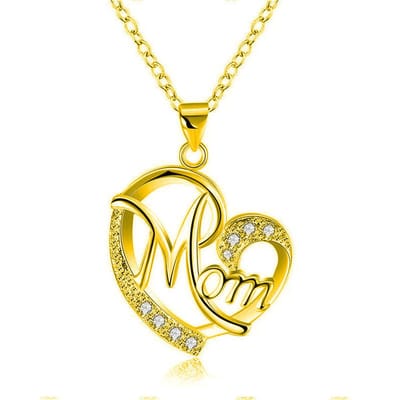 Lumici® | Mama Ketting - Mom Necklace - Hart - Hartje - Heart - Cadeau Voor Vrouwen - Mama - Mam - Ma - Kado - Moederdag Cadeau - Valentijn - Liefde - Verrassing - Goud & Zilver