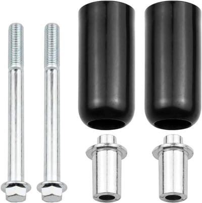 Frame Beschermers - Motor Sliders - Motor Beschermen - Universele Set - 123 mm Schroef - Zwart Zilver