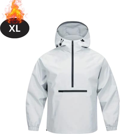 Nivard Windjas Voor Heren - Parka - Lente & Herfst - Jas - Volwassen - Windjack - Wit - Maat XL