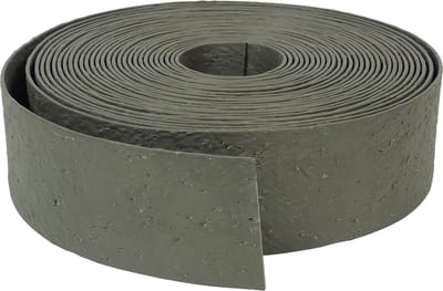 Nature - Borderrand op rol - 12cm x 24m - 5mm dik - grijs - perkrand met textuur