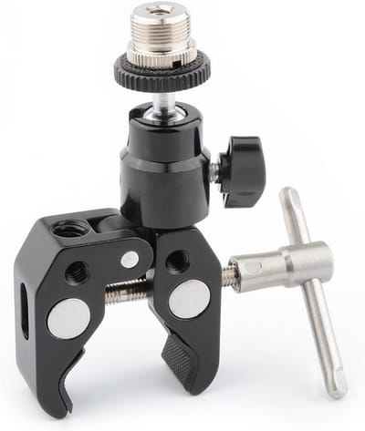 Superklem met Flexibele Kogelkop voor Microfoon en Camera Accessoires