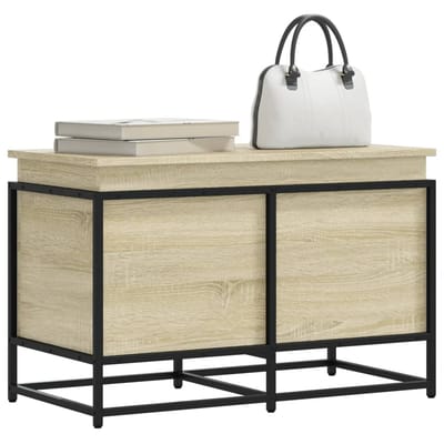 vidaXL - Opbergbox - met - deksel - 80x40x51,5 - cm - bewerkt - hout - sonoma - eiken