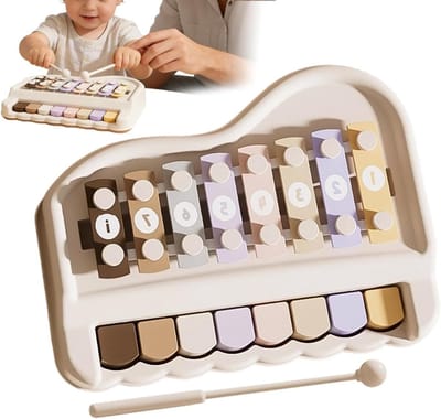 Kinder Xylofoon Piano - Muziek Speelgoed - Muziek Ontdekken - 2-in-1 Functie - 22 x 165 x 6 cm - Multicolor