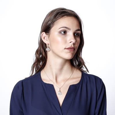 Orphelia 'Carina' Dames 925 Sterling Zilveren Ketting met Hanger - Roze ZH-7436