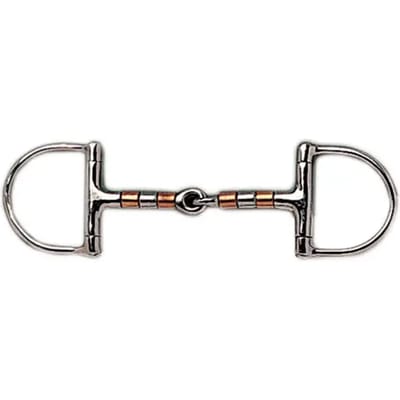 Mors voor Engelse paard met D-ringen en mond van koper Sefton
