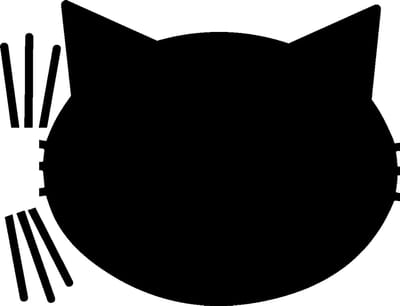 Schoolbordsticker - uitwisbare zelfklevende muurstickers - KATTENKOP + 4 VLOEIBARE KRIJTJES - 105x135cm
