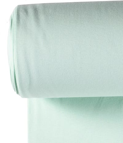 Boordstof Uni Rondgebreid 35 cm per Meter – IJs Mint – Elastische Boordstof voor Mouwen, Hals & Taille