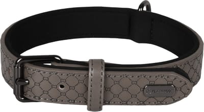 Flamingo Patti Met Neopreen - Halsband Honden - Halsband Patti Grijs M/l 38-48cm 25mm - 1st - 130948 - 1st