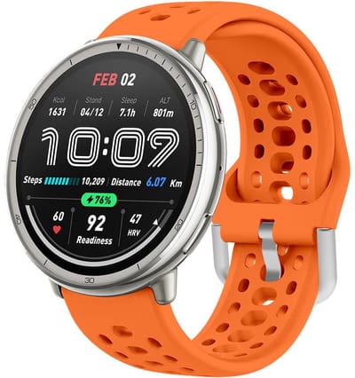 Siliconen bandje - geschikt voor Amazfit GTS / GTS 2(E) / GTS 2 Mini / GTS 3 / 4 (Mini) / Bip (S) / Bip U (Pro) / Bip Lite / Bip 3 (Pro) / GTR 42 mm / Pop (Pro) / Active (2) - oranje