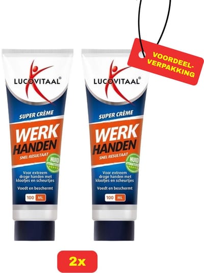 2x - Lucovitaal Werkhanden Crème 100 ml - Voordeelverpakking!