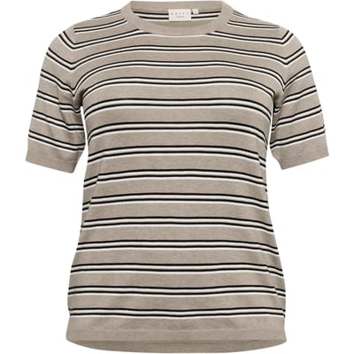 Gestreept dames-T-shirt KAFFE Curve Lizzy
