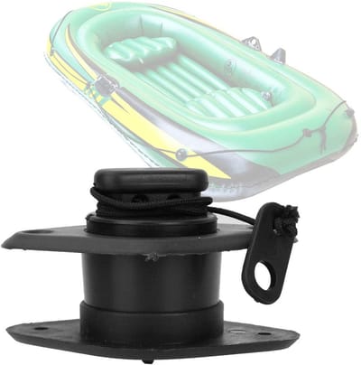 MTTproducts- Afvoerventiel Duurzaam PVC - Zwarte Afvoerklep - Opblaasbare Boten - Vissersboot - Kajak Accessoire - Hoogwaardige kwaliteit
