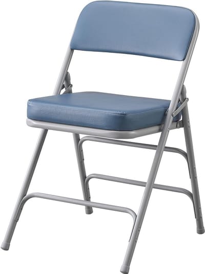 Solidchoice - Opvouwbare Stoel met Dikke Kussen - Comfortabele Metalen Vouwstoel voor Binnen en Buiten