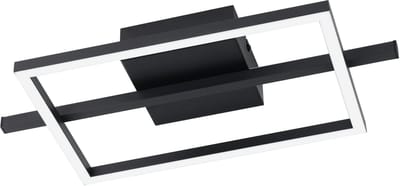 EGLO Amandolo Plafondlamp - LED - 40 cm - Zwart/Wit - Instelbaar RGB & wit licht - Dimbaar