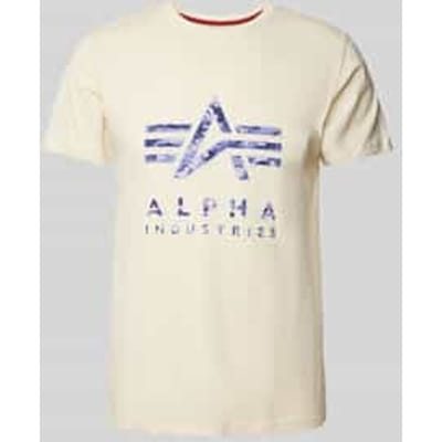 T-shirt met labelprint