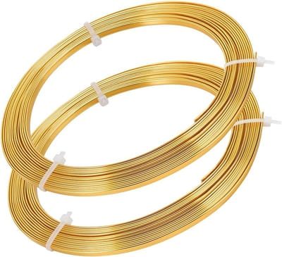 Gouden Aluminium Platte Draad voor Sieraden Maken - 10m (33 ft)