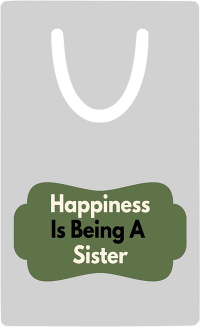Hacebo® - happiness is being a sister metalen boekenlegger - Zus - de liefste zus - verjaardag - cadeautje voor zus - zus artikelen - kado - geschenk Bladwijzer boekenleggers - 7.6 cm x 5cm