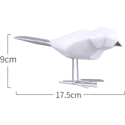 Moderne Schattige Hars Vogel Figuur Europese Ornamenten Geometrisch Origami Dier Standbeeld Huis Kantoor Vogel Sculptuur Abstracte Decoratie white