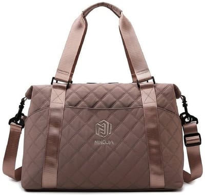 Sjtoer® Reistas Bruin-brons dames - vliegtuigtas - handbagage vliegtuig - sporttas - Weekendtas - Vliegtuigtas - nat vak, grote - capaciteit, waterdichte zwemtas voor reizen, sport, fitness