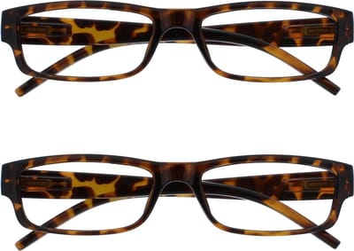 Leesbril Set - Lezers Bril - Beter Lezen - Lichtgewicht Comfort - 2 Stuks - Bruin Schildpad