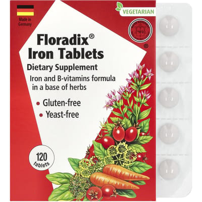 Floradix, Floradix, IJzertabletten, 120 Tabletten