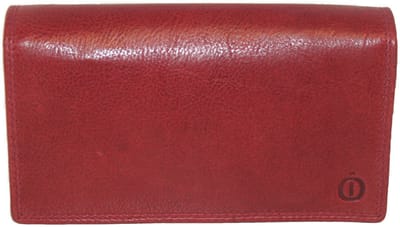 Oi rode leren soufflé portemonnee / lederen harmonicabeurs extra groot xxl / huishoudportemonnee voor heel veel pasjes / Anti skimming / rood leer / 249VI Red