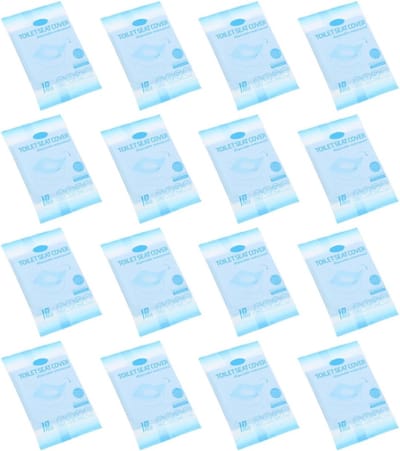 Wegwerp Toiletmatjes - Toilet Covers - Hygiëne Onderweg - Zelfklevende Bevestiging - 20 stuks - Wit
