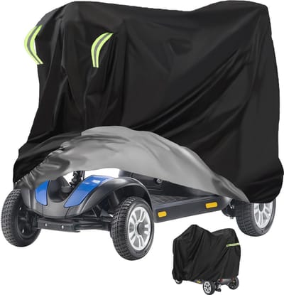 Waterdichte scooterafdekking 190x71x117 cm | Heavy duty 420D Oxford | Elastische band voor rolstoelen en scooters