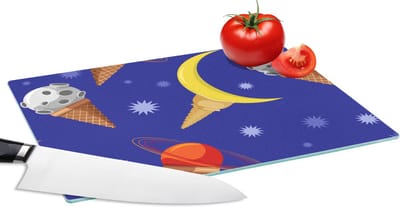 Glazen Snijplank - 28x20 - Planeten - IJshoorntjes - Patronen - Snijplanken Glas