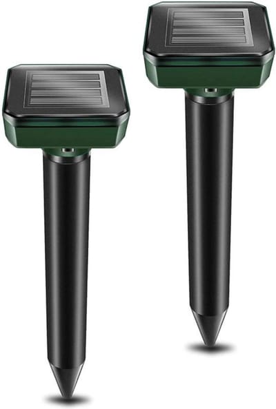 Maenor® Mollenverjager op zonne-energie - Muizenverjager - Ongediertebestrijding - Waterbestendig - 2 stuks