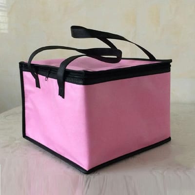 Grote Niet-Geweven Thermische Isolatie Verpakking Lunchtas Picknick Draagbare Container Tassen Vers Ijs Koeltas Drager Eten Geïsoleerde Tassen 25X25X20cm