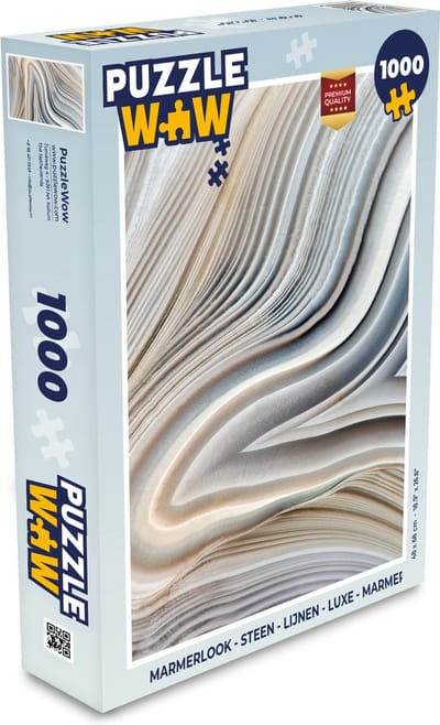 Puzzel Marmerlook - Steen - Lijnen - Luxe - Marmer print - Legpuzzel - Puzzel 1000 stukjes volwassenen