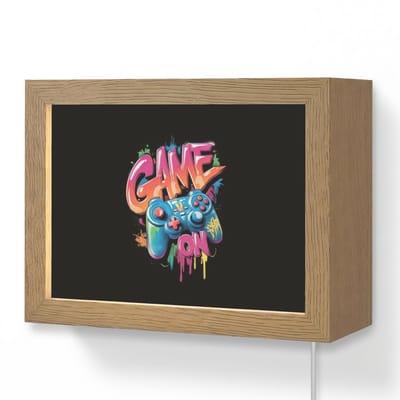 Wandlamp 20x15 cm - Oplaadbaar - Illustratie - Graffiti - Kleurrijk - Controller - Wandlampen binnen woonkamer - Slaapkamer lamp met kabel - Decoratieve nachtlamp - Vloerlamp snoer