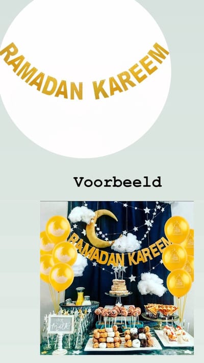 Akyol - ramadan kareem - ramadan slinger - ramadan - vasten - eid - eid mubarek - versiering ramadan - vlaggenlijn ramadan