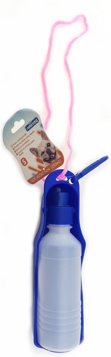 Nobleza Drinkfles Hond - Waterfles voor Honden - Draagbare Hondendrinkfles - Blauw - Maat S