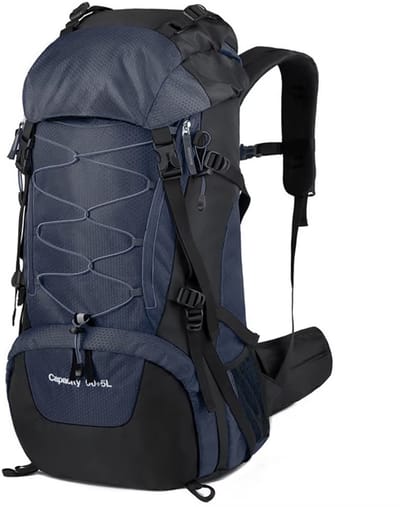 Hiking Rugzak 65L - Trekking Rugzak - Lichtgewicht - Outdoor Backpack - Marine blauw