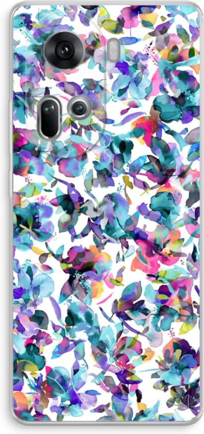 Case Company® - Hoesje geschikt voor Oppo Reno 11 hoesje - Hibiscus Flowers - Soft Cover Telefoonhoesje - Bescherming aan alle Kanten en Schermrand