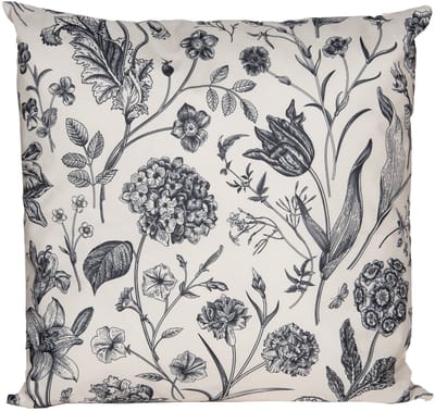 Anna's Collection Sierkussen voor binnen en buiten - vintage flowers - creme wit - 45 x 45 cm - tuinkussen