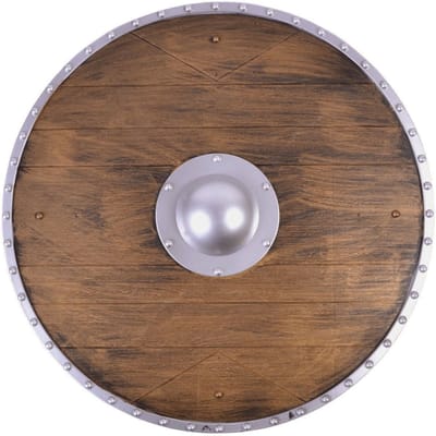 Vikingen/Ridders/Krijgers schild - verkleed accessoires - rond - Dia 45 cm - kunststof - carnaval