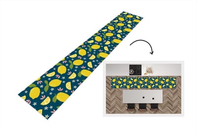 Keukenloper - Loper keuken - Citroen - Patronen - Zomer - 300x50 cm - Keukenloper vinyl