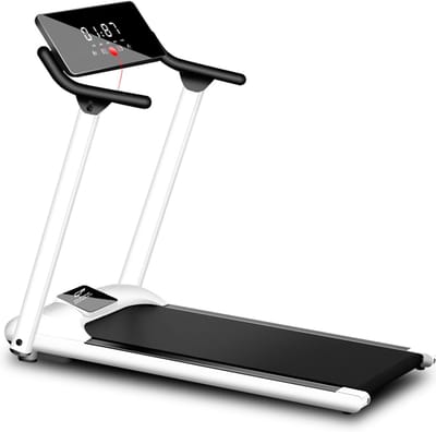 Opvouwbare Loopband - Fitness Machine - Thuis Sporten - Ruimtebesparend Ontwerp - 1-10 km/u Snelheid - Wit