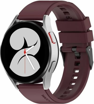 By Qubix - Geschikt voor Garmin bandje - Siliconen gesp bandje - Bordeaux - Geschikt voor Garmin Vivoactive 6 / 5 / 3 - Smartwatch bandje 20mm