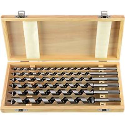 Projahn grondboorset, staal, 6-delig, Ø 10-20 mm, lengte 320 mm, in houten kist, rechte schacht