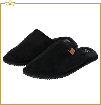 ATTREZZO® Sloffen - Zwart - maat 37-38 - pantoffels - Altijd warme voeten!